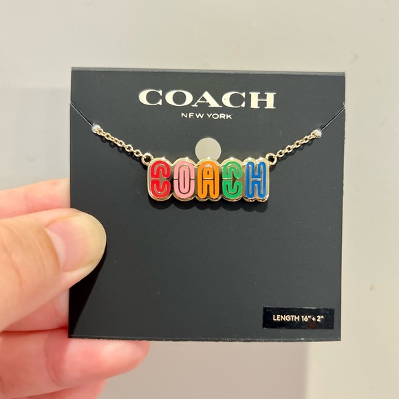🆕 never worn Coach playful multicolor Retro Necklace. 🌈 - Picture 3 of 5